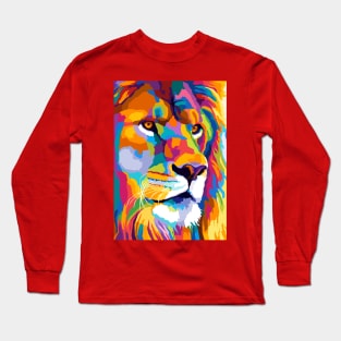 Lion Wpap Art Long Sleeve T-Shirt